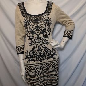 Flying Tomato | sweater | dress | tribal | knit |M